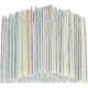 thumbnail image 1 of 200 pajitas flexibles reutilizables de colores con rayas multicolor., 1 of 5