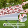 thumbnail image 6 of Strawberry Plants Fruit Flower Square Fitted Tablecloth with Elastic Edge,Square Table Cover,Washable Elastic Table Cover for Home Kitchen Party Decor 34"x34", 6 of 6