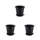 thumbnail image 5 of Macetas para orquídeas Billuyoard con agujeros de aire bandeja para Macetas suculentas doble capa Negro, 5 of 6