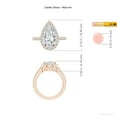 thumbnail image 5 of Angara Lab Grown Diamond Halo Engagement Ring in 14K Rose Gold for Women - April Birthstone Jewelry | 3.6ct Lab Created Diamond Ring (Ring Size - 6), 5 of 8