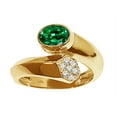 thumbnail image 2 of Tommaso Design� Oval 7x5mm Simulated Emerald Bypass Ring, 2 of 9
