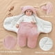 thumbnail image 4 of Manta con capucha para bebé, manta envolvente de oso de peluche para bebé, manta de recepción para cochecito, saco de dormir de vellón, ropa de bebé para niños y niñas, 4 of 4