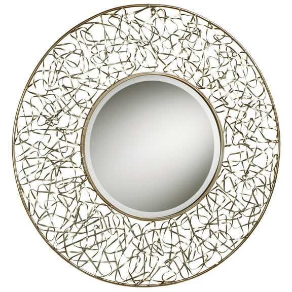 Sophisticate Mirrored Wall Sculpture Silver Gold