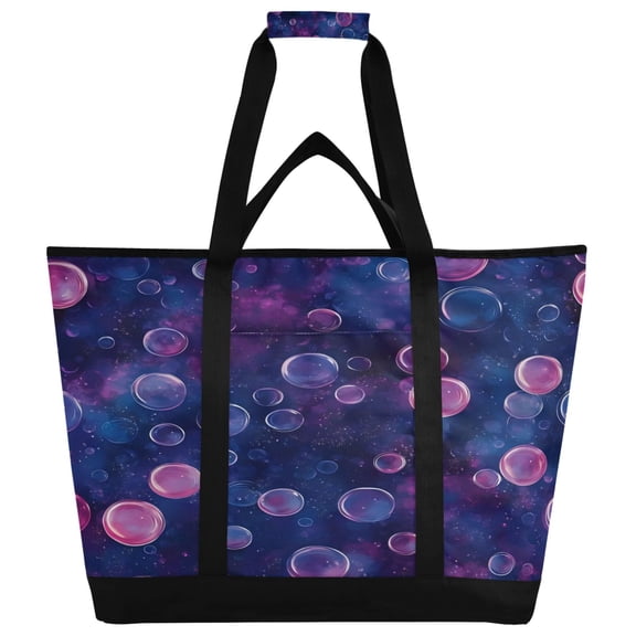 Large Hand-held Ice Pack Picnic Bag Insulation and Refrigeration Suitable for Shopping Picnics and Camping Color Bubble Pattern