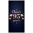 thumbnail image 2 of LUUFILx Golden Anniversary Backdrop Cheers to 95 Years Background Birthday Decorations Party Supplies Photo Props Celebrations Banner Customizable Design, 2 of 8