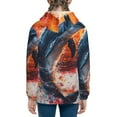 thumbnail image 6 of Rocae Sunset Ocean Watercolor Dolphin for Zip Up Hoodies for Teen Sweatshirt with Hood-Small, 6 of 6