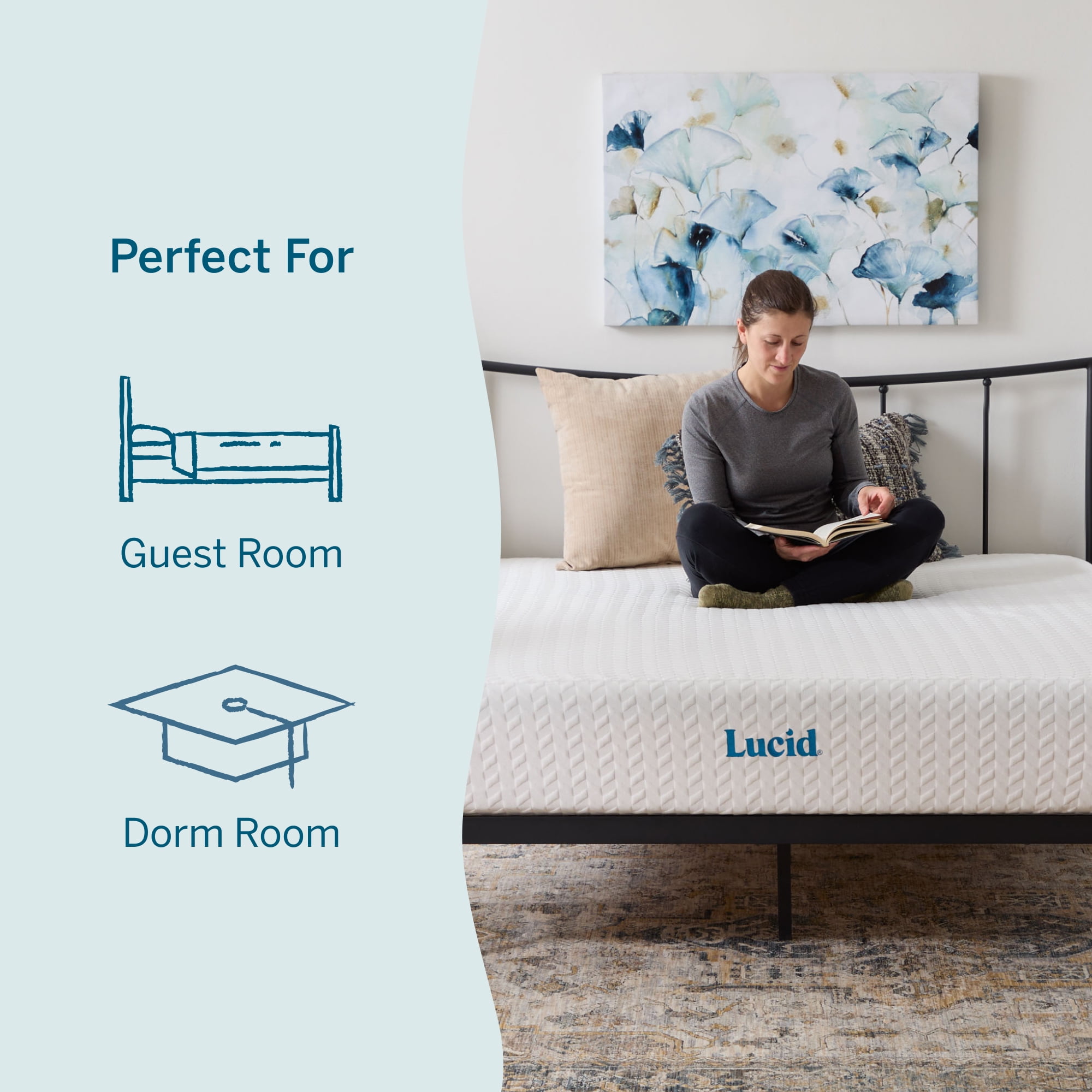 Lucid Bliss 10" Gel Memory Foam Mattress, Plush, California King