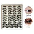 thumbnail image 4 of Pestañas falsas 20 pares de pestañas postizas 3D Pestañas postizas para maquillaje de ojos Pestañas largas y gruesas naturales, 4 of 5