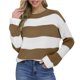 thumbnail image 2 of HongQid Sweaters for Women Crewneck Striped Cute Color Block Fall Winter Knitted Pullover Tops, 2 of 8