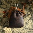 thumbnail image 3 of Bolsa con cordón de cuero artificial Retro Festival Joyas Monedero para regalo Marrón Colcomx Bolsa de almacenamiento de dados, 3 of 8