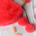 thumbnail image 4 of Bolso de Hombro con Corazón para Mujer, Bolso para Las Axilas Sintética de Felpa para Mujer, Bolso ano Suave Y Cálido, Bolso de rojo Sunnimix  Bolso de piel sintética, 4 of 5