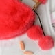 thumbnail image 4 of Bolso de Hombro con Corazón para Mujer, Bolso para Las Axilas Sintética de Felpa para Mujer, Bolso ano Suave Y Cálido, Bolso de rojo Sunnimix  Bolso de piel sintética, 4 of 5