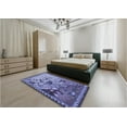 thumbnail image 4 of Ahgly Company Indoor Square Patterned Purple Mimosa Purple Area Rugs, 5' Square, 4 of 6