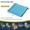 thumbnail image 2 of Kimunuk 6Pcs Outdoor Chair Cushions Slipcovers, 18.5" x 16" Lake Blue Replacement Waterproof Non-Slip Patio Seat Cushion Covers with Handle, Covers Only, 2 of 7