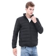 thumbnail image 2 of Wenseny Mens Puffer Lightweight Jacket Duck Down Stand-up Collar Padded Parka Black M, 2 of 8