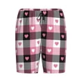 thumbnail image 3 of Yiaed Heart Plaid for Men's Soft Sleep Pajama Short Lounging Pajama Shorts-X-Large, 3 of 8