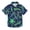 Neon Green Shark and Palm Trees, variant on Dailycode Small Short Sleeve Button Down Shirts Neon Green Shark and Palm Trees Casual Shirt 3-10 Years
