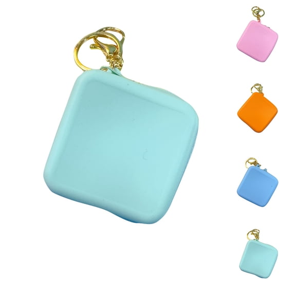 Vacemry 4Pcs Coin Purse, Kids' Mini Wallet with Cute Patterns, Small Coin Purse for Change, Keys, and Cards, Portable Pocket Organizer for School and Travel, Durable Zipper Closure
