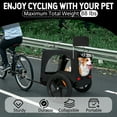 thumbnail image 3 of Heavy Duty Outdoor Collapsible Pet Bike Trailer with 16-Inch All-Terrain Wheels & Universal Hitch – Foldable Dog/Cargo Carrier Cart for Bicycles, 3 of 7
