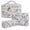 Black Flower, variant on 3PCS Large Travel Quilted Makeup Bag for Women, Floral Cotton Cosmetic Bag, Coquette Aesthetic Floral Toiletry Organizer Bag