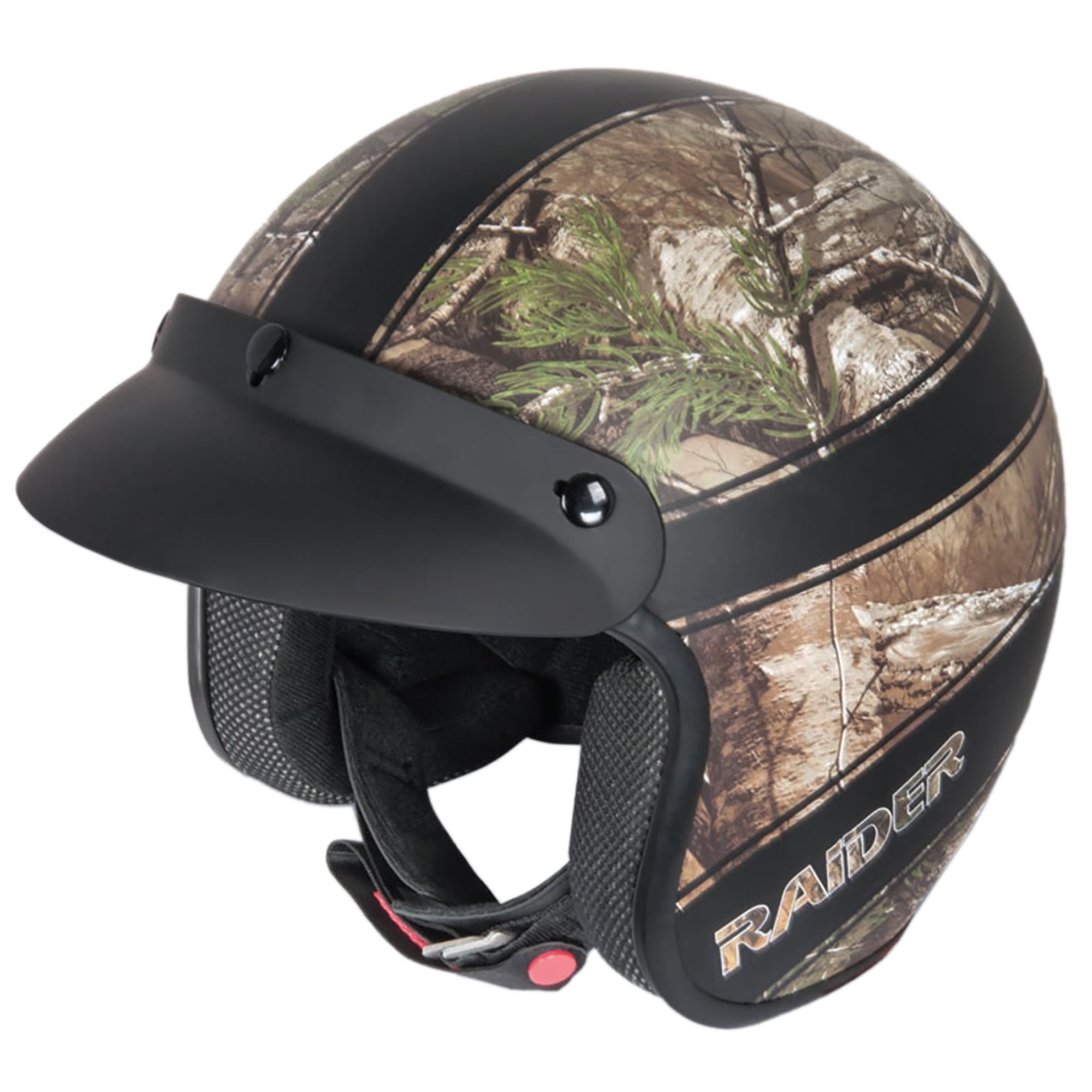 Raider Ambush Real Tree Xtra Motocross ATV/UTV Open Face Helmet DOT