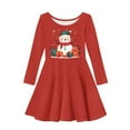 thumbnail image 4 of DISNIMO Girls Red Christmas Dresses for Girls 15-16 Dresses Long Sleeve Girls Snowman Dress Kids Girls Kids Twirl Dress Girls Crew Neck Dress Child Winter Dress for Teen Midi Dress Skater Girl, 4 of 6