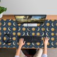 thumbnail image 4 of Long Mouse Pads for Desk,Dark Blue Sun Moon Star Pattern Desk Mats on Top Of Desks, Desk Mouse Pad Extra Large with 3mm Non-Slip Base and Stitched Edge for Gaming,Office,Work,Home 47.3"x23.6", 4 of 6