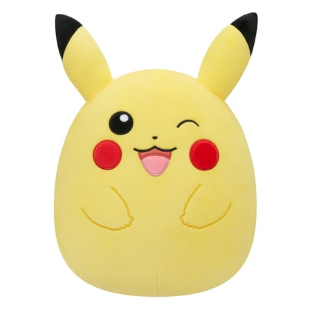 Squishmallows Original 10 inch Winking Pikachu Pokémon Plush - Child's Ultra Soft Stuffed Plush Toy