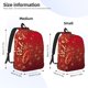 thumbnail image 2 of Disketp Merry Christmas print Canvas Backpack Lightweight Travel Daypack Student Rucksack Laptop Backpack-, 2 of 5