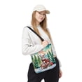 thumbnail image 2 of Merry Christmas Santa Reindeer Antlers Siberian Husky Sleigh Xmas Winter Holiday All Over Print 3D Canvas Tote Bag Husky Dog Lover Gifts Reusable Handbag - 00023, 2 of 5