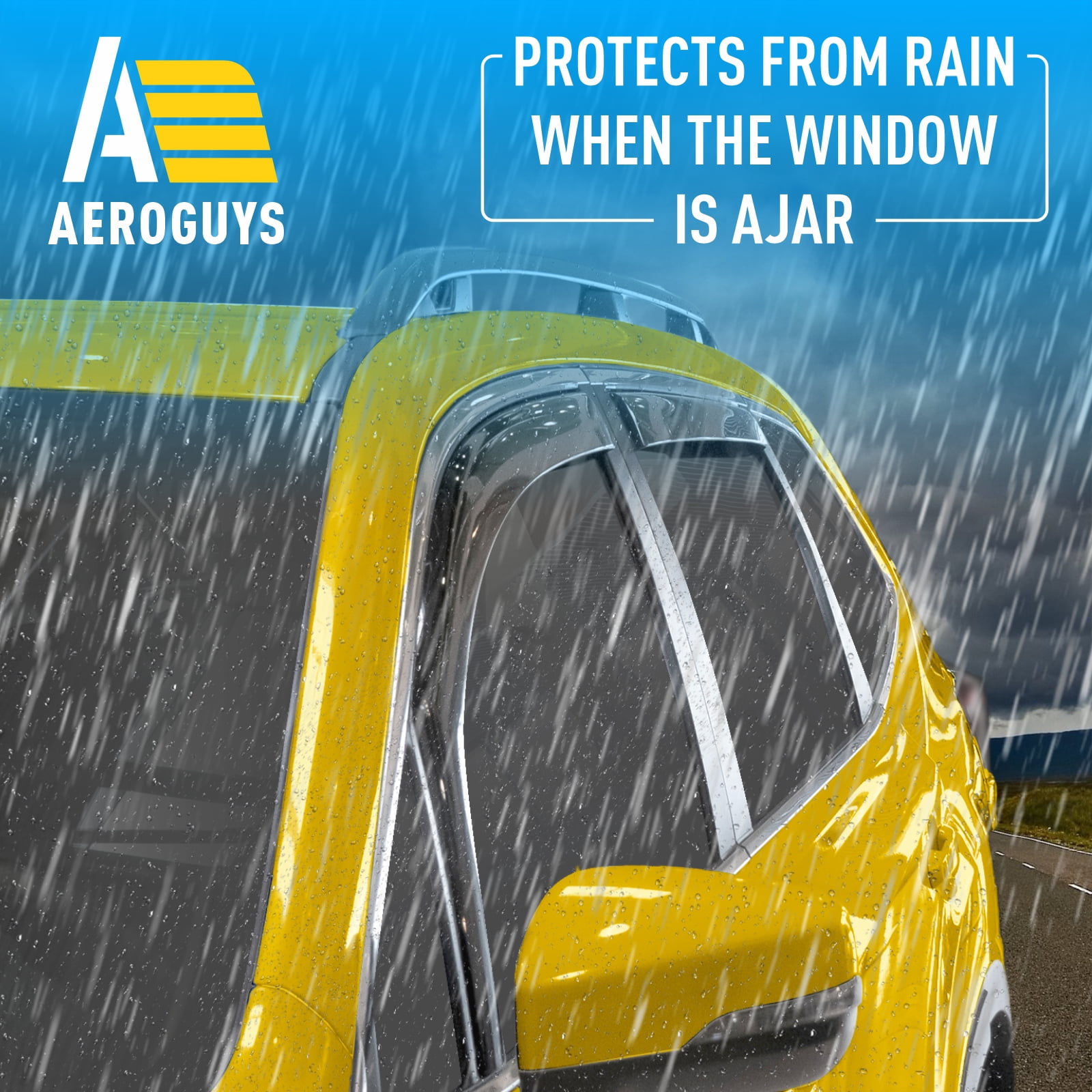 AEROGUYS In-Channel Window Deflectors Extra Durable Window Visors Rain Guards Fit for Subaru Forester 2019-2024, Sun Visors, Wind Deflectors, Vent Visors, Car Accessories - 4pcs. AG0439