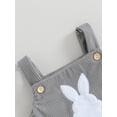 thumbnail image 6 of Biekopu Infant Baby Girl Easter Corduroy Romper Square Neck Button Down Rabbit Patch Appliques Tank Top Jumpsuit Toddler Overalls, 6 of 9