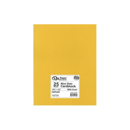 UPC: 0740512413447 | Paper Accents Mini Dot Cardstock 8.5 x 11  80lb Daffodil 25pc