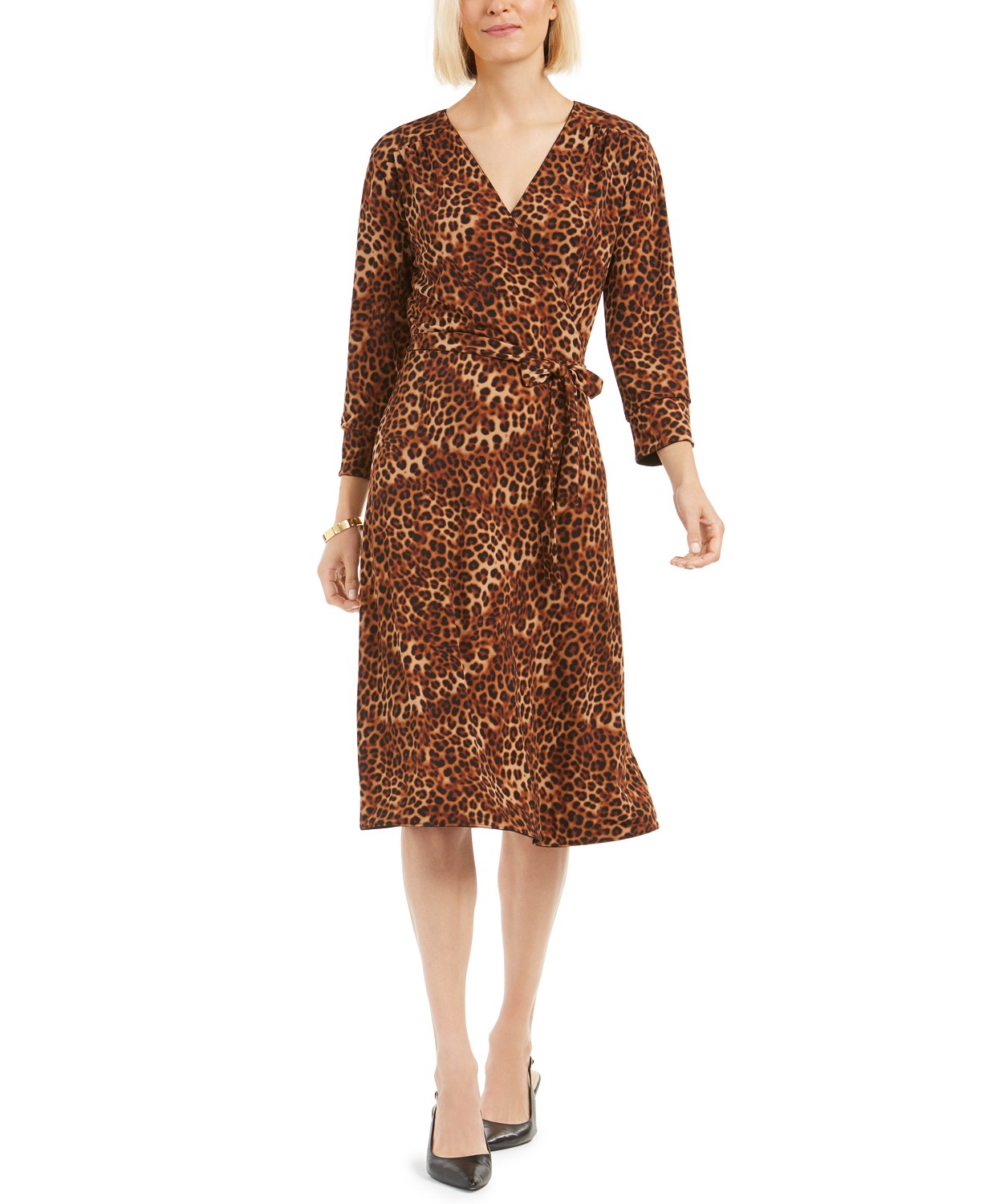 j crew leopard wrap dress