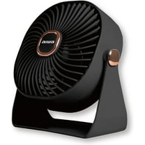 Aiwa 4" Desk Fan, USB-C Rechargeable Mini Fan with 3 Speeds and 270-Degree Rotation, Black