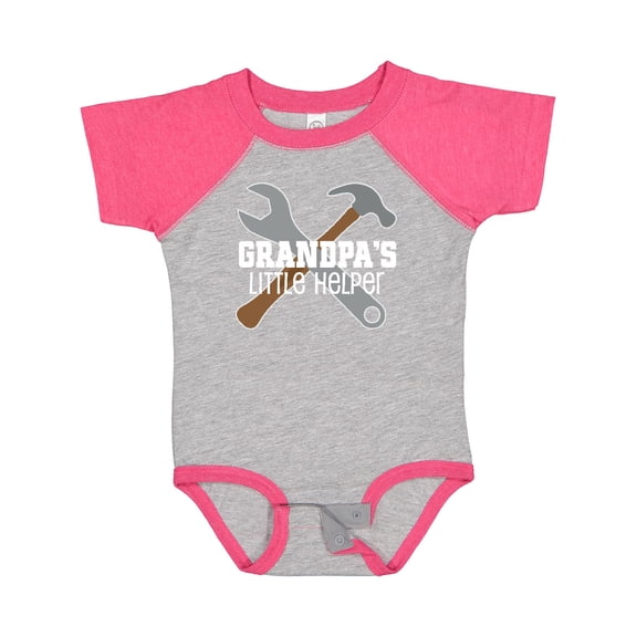 Inktastic Grandpa's Little Helper Boys Baby Bodysuit
