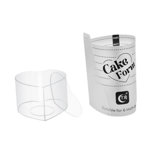 simhoa Heart Cake Disc Practical Acrylic with Cake Form for Home Kitchen Restaurant 6inch