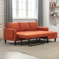 thumbnail image 6 of Resenkos L Shaped 4-Seat Sleeper Sectional Sofa Couch Pull-Out Bed and Storage Chaise Lounge, Orange, 6 of 14