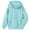 Light Blue, variant on lnmuld Teen Hoodies Solid Color Girls Zip Up Hooded Sweatshirt Long Sleeve Pullover Casual Outerwear Soft Kids Athletic Jacket for Playground School Daily Wear Comfortable Size:9-10 Years
