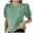 Green, variant on Puff Short Sleeve Tops for Women Summer Crew Neck Shirt Fashion Solid Color Loose Fit Casual Soft Shirts (Navy M)