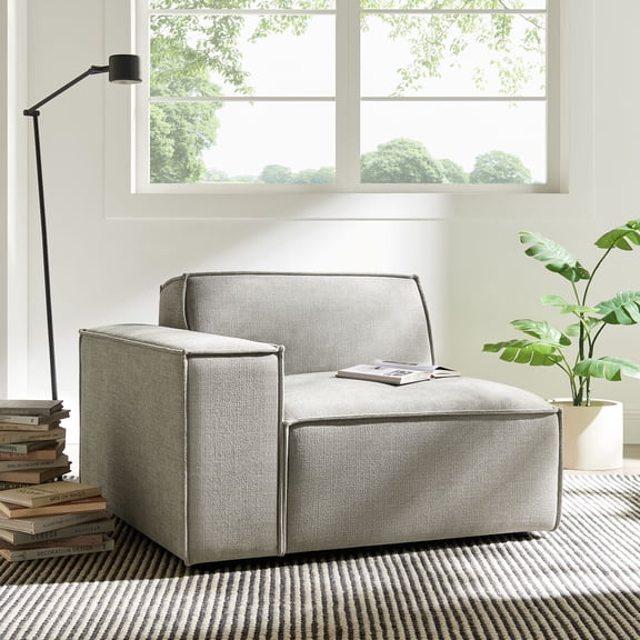 Restore Performance Fabric Upholstered Left-Facing Modular Lounge Chair