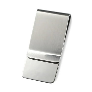 1-Piece Stainless Steel Money Clip – Durable Silver Metal Pocket Holder for Cash & Credit Cards TIKA