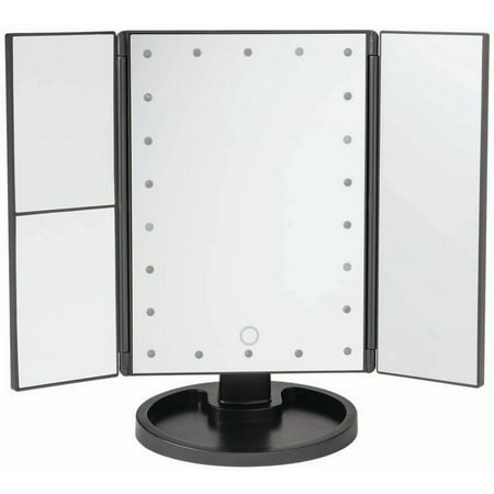 Vanity LED Makeup Mirror Kit Tri-Fold Hollywood Desktop Mirror with