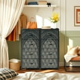thumbnail image 6 of 4 Drawer Vertical Storage Dresser seamless gothic style with Wood Top Fabric Pull Drawers, 6 of 8