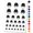 Black, variant on Occupation Thief Burglar Criminal Icon Water Resistant Temporary Tattoo Set Fake Body Art Collection - Red