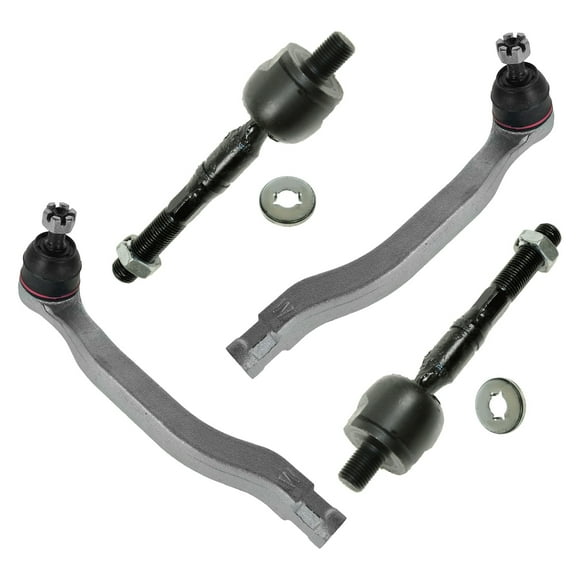 TRQ Front Tie Rod Set Fits Select 1998-2002 Honda Accord