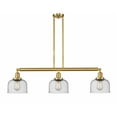 thumbnail image 1 of Innovations 213-SG-G74-LED Large Bell 3 Light Island Light part of the Franklin Restoration Collection, Satin Gold, 1 of 1