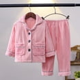 thumbnail image 2 of SGMVNU Toddler Boys Girls Pajama Set Winter Warm Long Sleeve Tops+Pants Outfits Sleepwear Soft Comfy 2 Piece Loungewear Child Pj's(Size 2-3 Years,Pink), 2 of 8