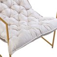 thumbnail image 6 of Accent Chair, Modern Armchair with Open Metal Frame, Retro Upholstered Reading Chair with Shine Velvet Paded, Comfy Side Lounge Arm Chair Sigle Sofa for Living Room Bedroom Waiting Room, Beige, 6 of 7