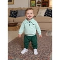 thumbnail image 4 of Miaouyo Toddler Baby Boy Fall Sweatshirts 6 12 18 24 Months 2T 3T 4T 5T Long Sleeve Lapel Collar Dinosaur Print Pullovers Fall Tops, 4 of 9